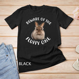 Funny Rabbit Tee, Beware Of Fluffy Lionhead Bunny T-Shirt