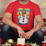 Funny Snow Man with Mask Snowman T-shirt