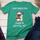 Gamer Shirt Funny Pug Lover Video Games Dog Pug Gaming T-Shirt
