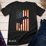 German Shorthaired Pointer Silhouette American Flag T-Shirt