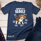 Gifts For Beagle Lovers Dog Mom Funny Anatomy Of A Beagle T-Shirt