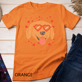 Golden Retriever Face Heart Glasses Valentines Day Dog Gift T-Shirt