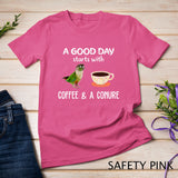 Green Cheek Conure Clothing, Good Day Coffee Conure Parrot T-Shirt
