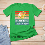Guinea pigs, flowers, Peace Love Guinea pigs T-Shirt