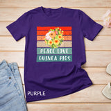 Guinea pigs, flowers, Peace Love Guinea pigs T-Shirt