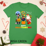 Happy Hallothanksmas Funny Halloween Thanksgiving Christmas T-shirt
