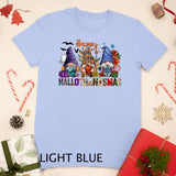 Happy Hallothanksmas Gnomes Halloween Thanksgiving Christmas T-shirt
