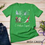 Happy New Year Funny Retro Gnome Cat Lover Christmas Russian T-shirt