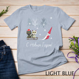 Happy New Year Funny Retro Gnome Cat Lover Christmas Russian T-shirt