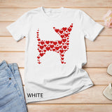 Heart Dog Lover Gifts Chihuahua Puppy Valentines Day T-Shirt