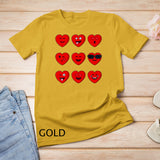 Heart Emojis Valentines Day Funny Emoticons Boys Girls Kids T-Shirt