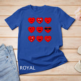 Heart Emojis Valentines Day Funny Emoticons Boys Girls Kids T-Shirt