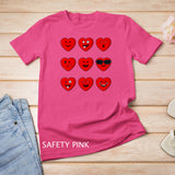 Heart Emojis Valentines Day Funny Emoticons Boys Girls Kids T-Shirt