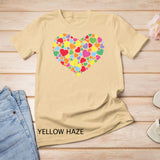 Hearts T Shirt Kids School Valentines Day Girls Boys T-Shirt