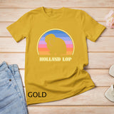 Holland Lop Rabbit Vintage Sunset Rabbit Lover T-shirt