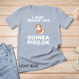 I Just Really Like Guinea Pigs Ok Funny Guinea Mom Themed T-Shirt