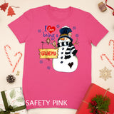I Love Being A Grandma Snow man Christmas Funny Xmas Gifts Raglan Baseball T-shirt