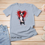 I Love Boston Terrier Funny Heart Valentine Gift T-Shirt