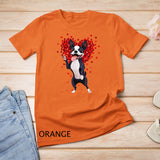 I Love Boston Terrier Funny Heart Valentine Gift T-Shirt