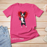I Love Boston Terrier Funny Heart Valentine Gift T-Shirt