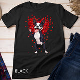 I Love Boston Terrier Funny Heart Valentine Gift Boston Terrier T-Shirt