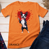 I Love Boston Terrier Funny Heart Valentine Gift Boston Terrier T-Shirt