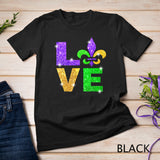 I Love Mardi Gras T-shirt Fleur de Lis Gift Men Women T-Shirt