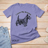 I love my Scottie dog Scottish Terrier graphic t-shirt