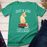 Just A Girl Who Loves Books And Cats - Funny Reading T-Shirt