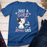Just A Girl Who Loves Cats Tshirt Cute Cat Lover Gifts T-Shirt