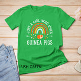 Just A Girl Who Loves Guinea Pigs Rainbow Gifts Cavy Lover T-Shirt