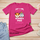 Just A Girl Who Loves Guinea Pigs Unicorns Mystical Horse T-Shirt