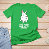 Just a Girl Who Loves Bunnies Cute Bunny Rabbit T-Shirt