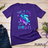 Just a Girl Who Loves Turtles Galaxy Space Sea Turtle Gift T-Shirt