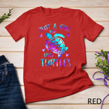 Just a Girl Who Loves Turtles Galaxy Space Sea Turtle Gift T-Shirt