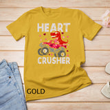 Kids Dinosaur Monster Truck T Rex Valentines Hearts Toddlers Kids T-Shirt