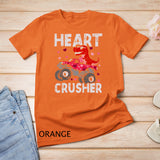 Kids Dinosaur Monster Truck T Rex Valentines Hearts Toddlers Kids T-Shirt