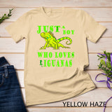 Kids Just A Boy Who Loves Iguanas Reptile Cartoon Art Shirt