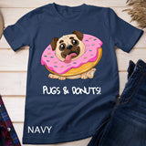 Kids Pugs & Donuts Shirt Pug Lover Candy Fan Girl Woman T-Shirt