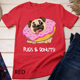 Kids Pugs & Donuts Shirt Pug Lover Candy Fan Girl Woman T-Shirt