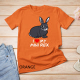 Love My Black Otter Mini Rex Rabbit T-Shirt