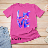 Love Schnoodle Watercolor Blue Dog Mom Dad T-Shirt