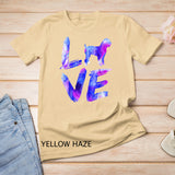 Love Schnoodle Watercolor Blue Dog Mom Dad T-Shirt