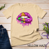 Mardi Gras Carnival Costume Purple & Gold for Women Girls T-Shirt