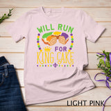 Mardi Gras Running Will Run for King Cake Funny Runner T-Shirt