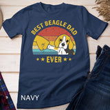 Mens Cute Best Beagle Dad Ever Retro Vintage Gift Puppy Lover T-Shirt