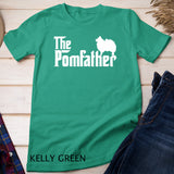 Mens Funny Pomeranian Father Dad The Pom Father Dog Lover T-Shirt