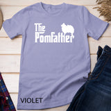 Mens Funny Pomeranian Father Dad The Pom Father Dog Lover T-Shirt