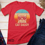Mens Vintage Cat Daddy Shirt Funny Cat Lover Gift Cat Dad Fathers T-Shirt