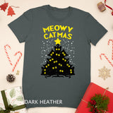 Meowy Catmas Black Cats Tree Funny Cat Owner Christmas Gift T-Shirt